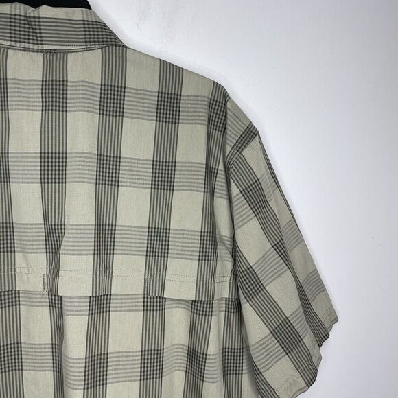 CARHARTT Force Ridgefield Shirt Men XL Olive Green Plaid Button Down Relaxed Fit - Picture 6 of 11